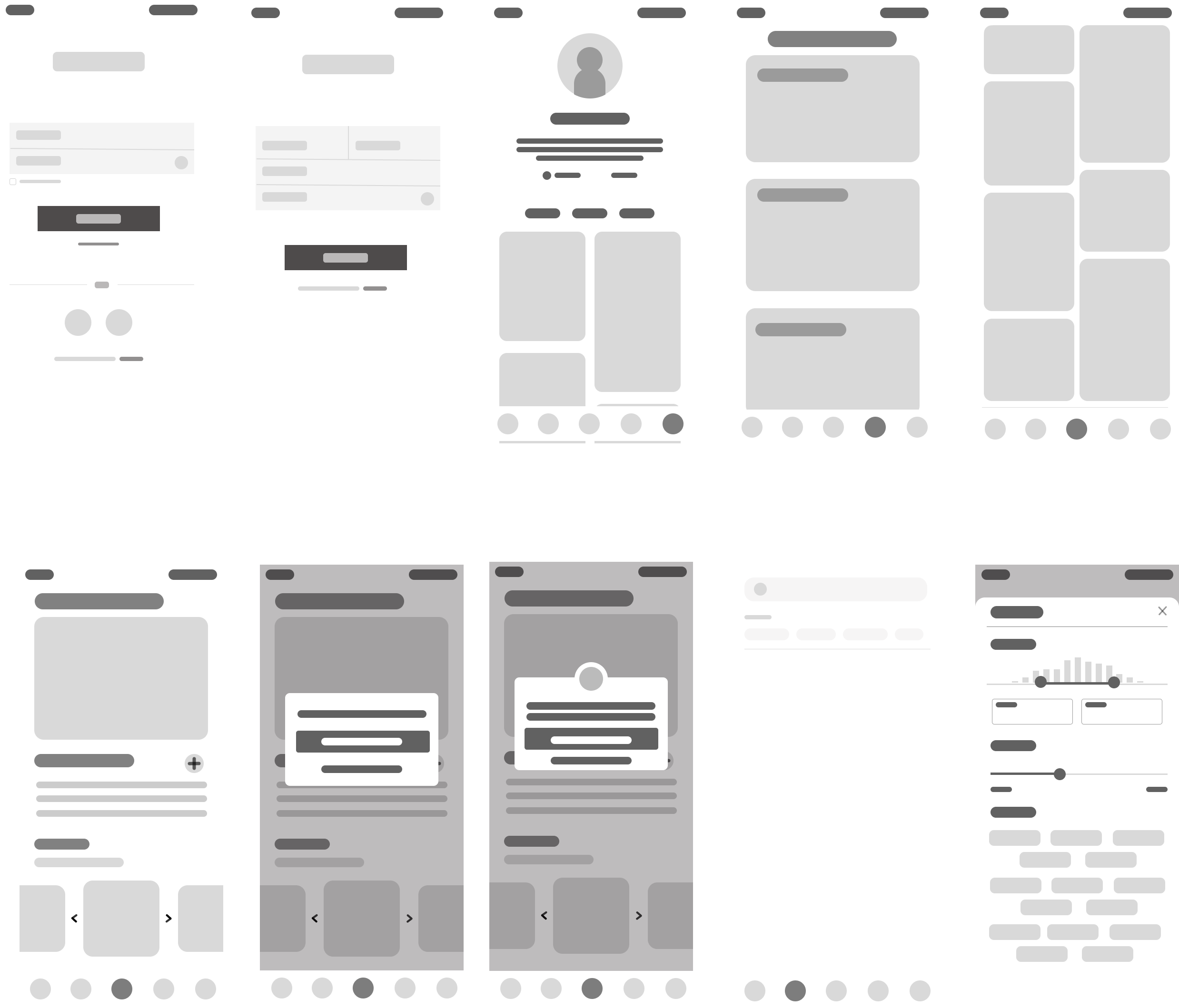 VendGo lo-fi wireframes